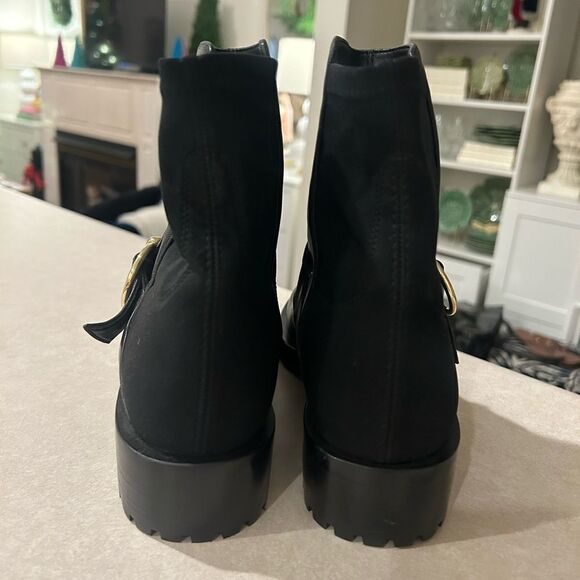 Stuart Weitzman New $595 Luxering Black Leather Bootie Size 9 - Picture 8 of 10